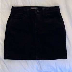 Black Corduroy Mini Skirt